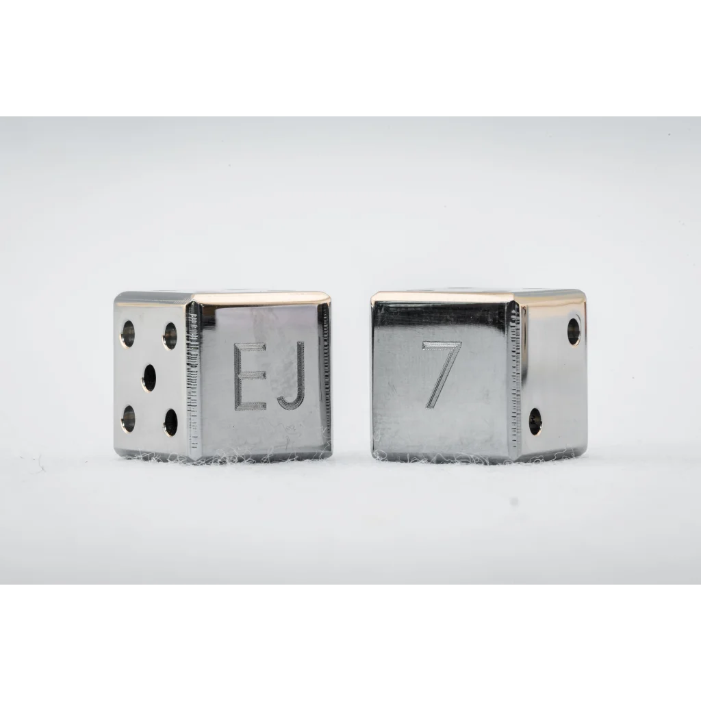 The One - Customisable Dice in Brass Copper or Stainless