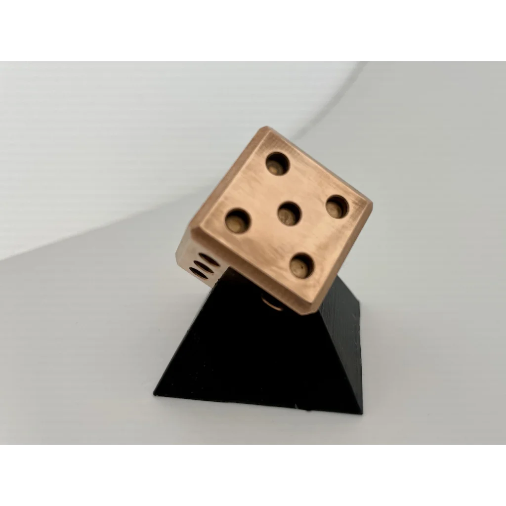 The One - Customisable Dice in Brass Copper or Stainless