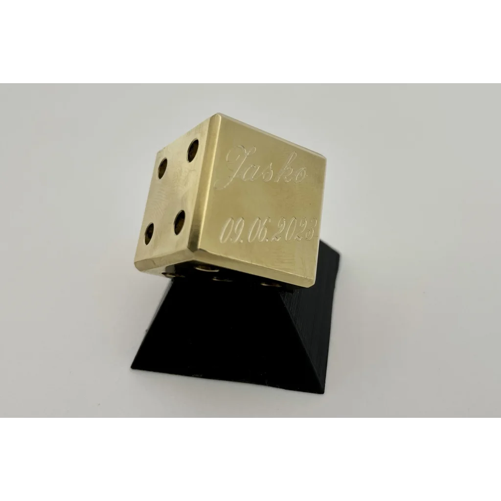 The One - Customisable Dice in Brass Copper or Stainless