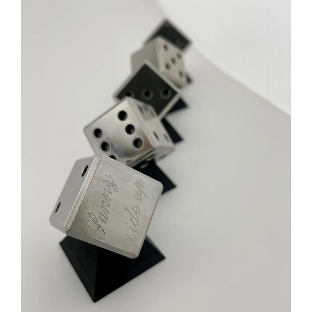 FIVE - Set of 5 Dices in Brass Copper or Stainless steel -