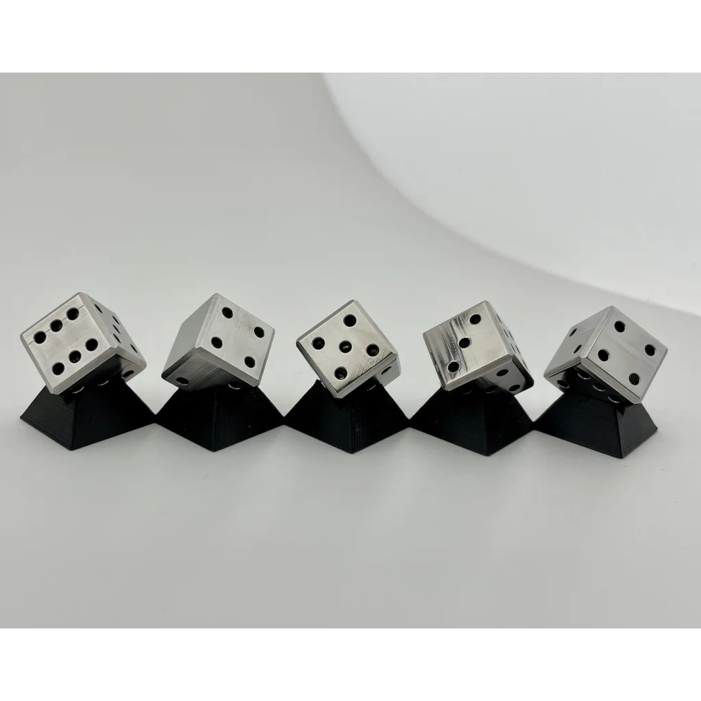 FIVE mini - Set of 5 Mini Stainless Steel Dice - Dice Sets &